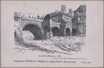 Le Pont Battant en 1839 (Extrait de Mon Vieux Besançon par Gaston Coindre) - Fabrique Pétolat Frères et Anguenot, Besançon [image fixe] , 1904/1930