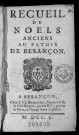 Recueil de noëls anciens, au patois de Besançon