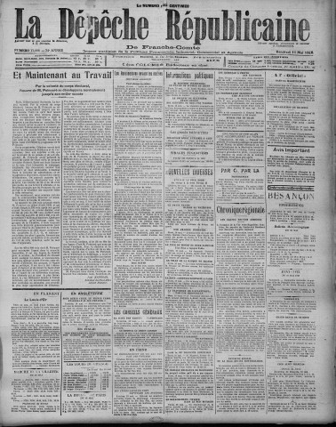 11/05/1928 - La Dépêche républicaine de Franche-Comté [Texte imprimé]
