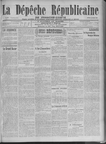24/03/1908 - La Dépêche républicaine de Franche-Comté [Texte imprimé]
