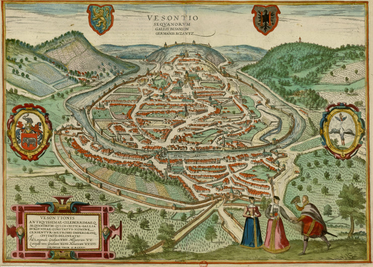 Plan de Vesontio Sequanorum, 1575 (BMB, Ge.c.Besançon.8.4)