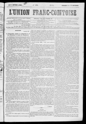 06/09/1882 - L'Union franc-comtoise [Texte imprimé]