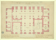 Hôtel de Ville de Neuchâtel. Plan du rez-de-chaussée. Côté de la place / Pierre-Adrien Pâris , [S.l.] : [P.-A. Pâris], [1700-1800]