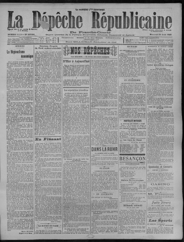 29/08/1923 - La Dépêche républicaine de Franche-Comté [Texte imprimé]