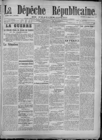 25/07/1917 - La Dépêche républicaine de Franche-Comté [Texte imprimé]
