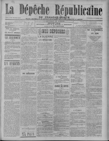 21/10/1904 - La Dépêche républicaine de Franche-Comté [Texte imprimé]