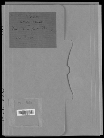 Ms 1920 - Papiers de la famille Boncerf.