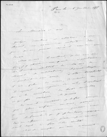 Ms 2948 (tome VII) - Lettres adressées à P.-J. Proudhon : Coëtlogon à Cuisinier
