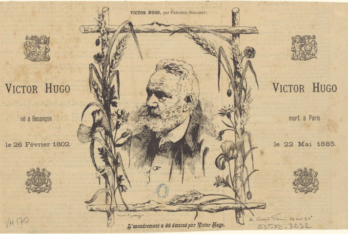 Victor Hugo [image fixe] / F. Régamey  ; V. Hugo , Paris, 1884