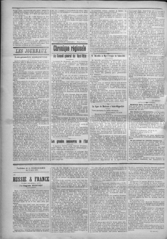 29/08/1891 - La Franche-Comté : journal politique de la région de l'Est