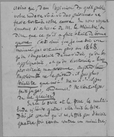 Ms 2938 : Tome V - Lettres et brouillons de lettres envoyées par P.-J. Proudhon : Haeck à Leurs