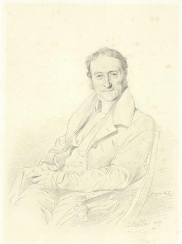 [Portrait de Monsieur Delorme] [estampe] / J. M. St. Eve sc.  ; Ingres del. , [S.l.] : [s.n.], 1851