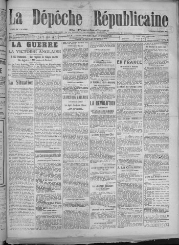23/11/1917 - La Dépêche républicaine de Franche-Comté [Texte imprimé]