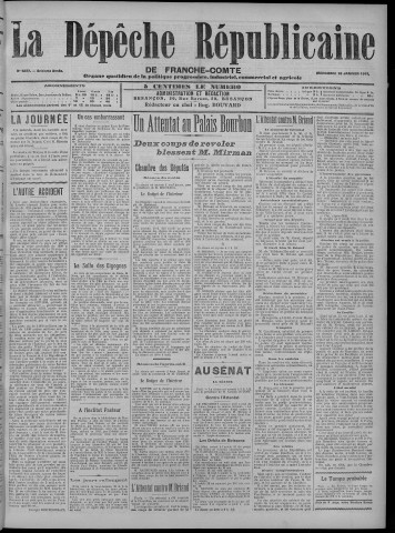 18/01/1911 - La Dépêche républicaine de Franche-Comté [Texte imprimé]