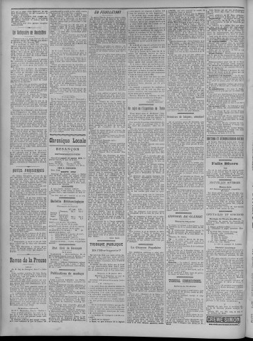 14/01/1911 - La Dépêche républicaine de Franche-Comté [Texte imprimé]
