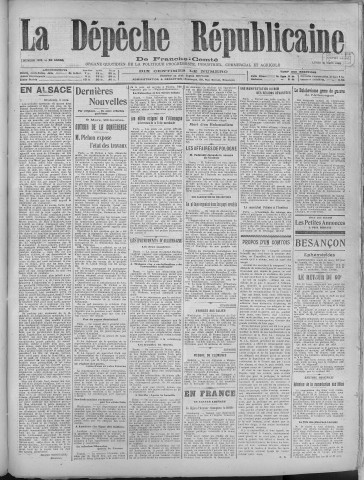 10/03/1919 - La Dépêche républicaine de Franche-Comté [Texte imprimé]