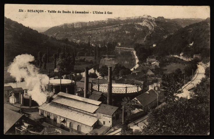 Besançon - Vallée du Doubs à Casamène - L'Usine à Gaz [image fixe] , Besançon : Edit. L. Gaillard-Prêtre - Besançon, 1912/1916