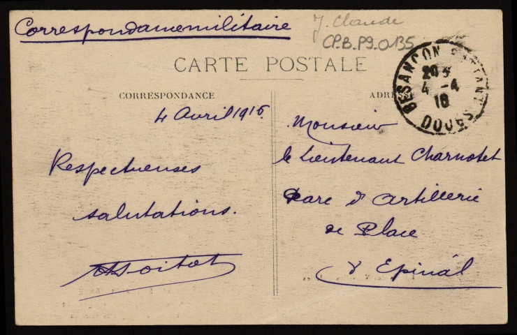Besançon - Route de Morre - Le Doubs. Viaduc sur la ligne de Morteau [image fixe] , Dijon ; Besançon : Louys Bauer : Editions des Nouvelles Galeries, 1904/1916