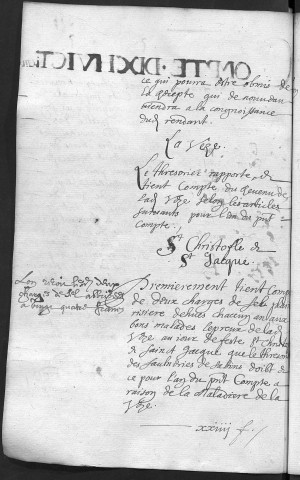 Comptes de la Ville de Besançon, recettes et dépenses, Compte de François Morel (1er juin 1664 - 31 mai 1665)