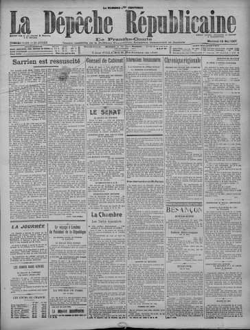 18/05/1927 - La Dépêche républicaine de Franche-Comté [Texte imprimé]