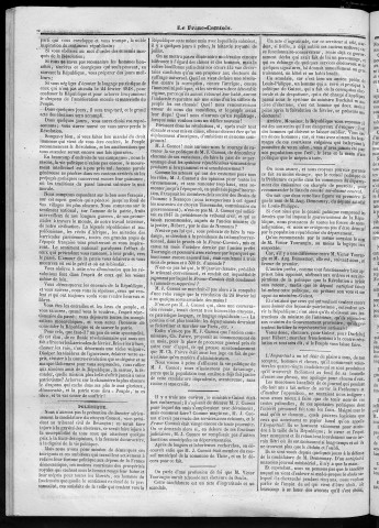 20/04/1848 - Le Franc-comtois - Journal de Besançon et des trois départements