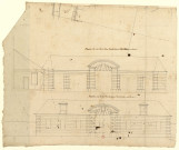 Hôtels Tassin de Villiers et Tassin de Moncourt, à Orléans. Deux élévations de façade / Pierre-Adrien Pâris , [S.l.] : [P.-A. Pâris], [1791]