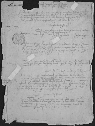 Registre des délibérations municipales 25 novembre 1474 - 29 septembre 1476