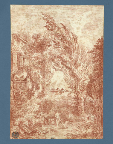 Les baigneuses devant un temple , [1790]