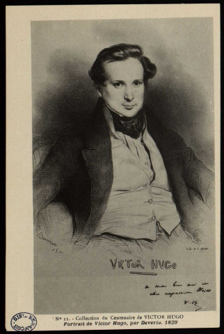 Portrait de Victor Hugo, par Deveria, 1829 [image fixe] , Besançon, 1902