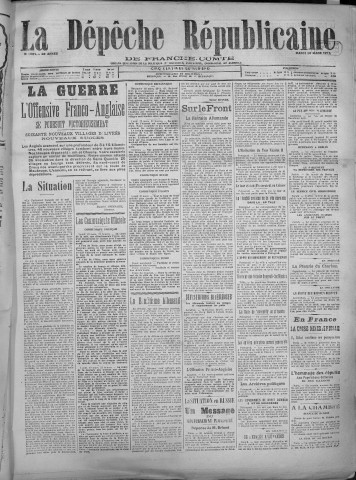 20/03/1917 - La Dépêche républicaine de Franche-Comté [Texte imprimé]
