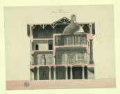 Hôtel de Ville de Neuchâtel. Coupe parallèle aux façades latérales / Pierre-Adrien Pâris , [S.l.] : [P.-A. Pâris], [1700-1800]