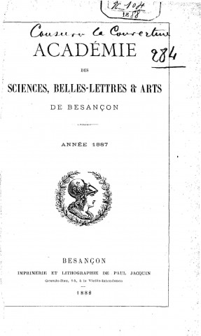 01/01/1887 - Procès-verbaux des séances [Texte imprimé] /