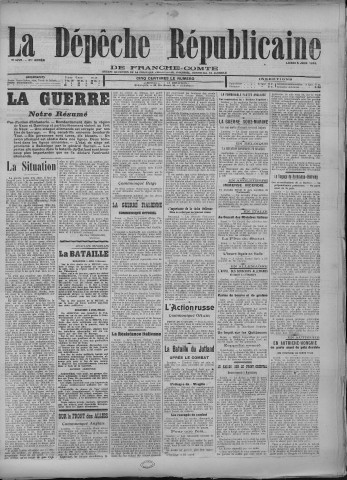 05/06/1916 - La Dépêche républicaine de Franche-Comté [Texte imprimé]