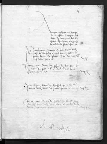 Comptes de la Ville de Besançon, recettes et dépenses, Compte de Jehan d'Arbois (1er janvier - 31 décembre 1461)