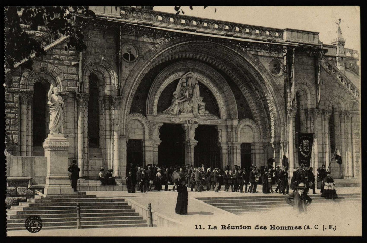 La Réunion des Hommes (A. C J. F.). [image fixe] , Dijon : Bauer-Marchet et Cie Dijon (dans un cercle), 1904/1912
