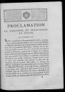 Proclamation du directoire du département du Doubs du 4 et du 29 septembre 1790