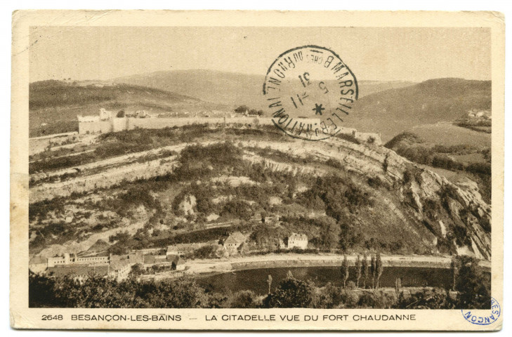 Besançon-les-Bains - La citadelle vue du fort de Chaudanne [image fixe] , Mulhouse-Dornach : Braun & Cie Imp.-Edit., 1930/1931