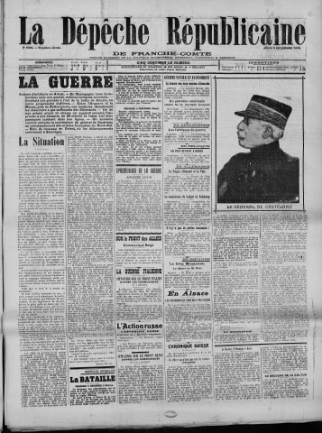 09/12/1915 - La Dépêche républicaine de Franche-Comté [Texte imprimé]