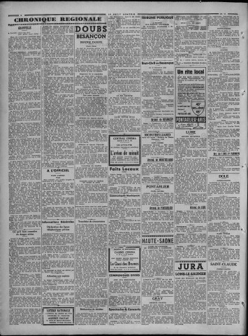 16/09/1939 - Le petit comtois [Texte imprimé] : journal républicain démocratique quotidien