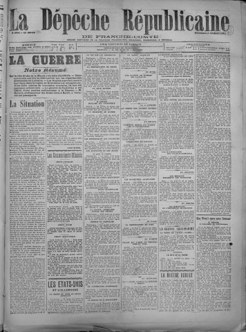 07/02/1917 - La Dépêche républicaine de Franche-Comté [Texte imprimé]