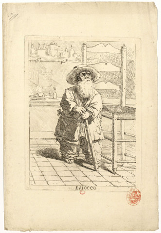 Baiocco, cheminot nain auprès d'une chaise [image fixe] , 1730/1814