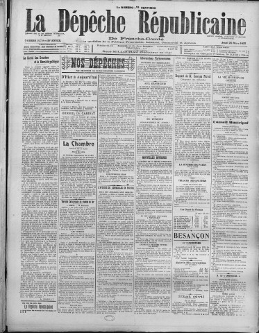 26/03/1925 - La Dépêche républicaine de Franche-Comté [Texte imprimé]