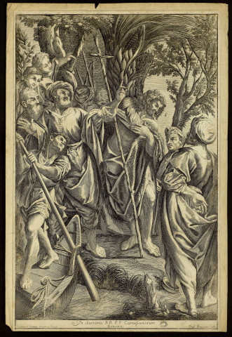 [Prédication de saint Jean-Baptiste] [image fixe] / Ludovicus Caracci Invent et Pictor ; Dom. Bonavera sculp. , 16../17..