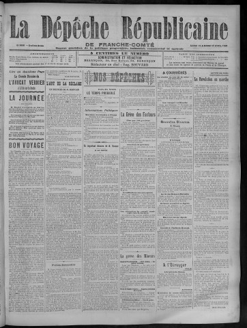 17/04/1906 - La Dépêche républicaine de Franche-Comté [Texte imprimé]