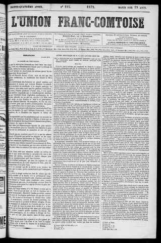 19/08/1879 - L'Union franc-comtoise [Texte imprimé]