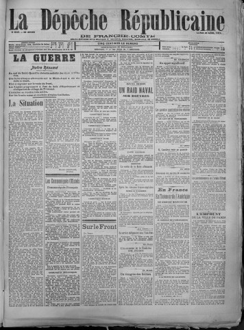 23/04/1917 - La Dépêche républicaine de Franche-Comté [Texte imprimé]