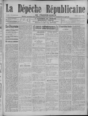 01/07/1912 - La Dépêche républicaine de Franche-Comté [Texte imprimé]