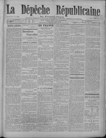 04/10/1919 - La Dépêche républicaine de Franche-Comté [Texte imprimé]