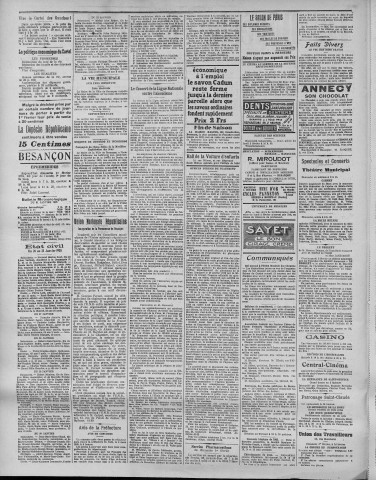 01/02/1925 - La Dépêche républicaine de Franche-Comté [Texte imprimé]