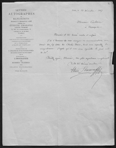 Ms 634 - Recueil de 63 lettres écrites par Ch. Weiss